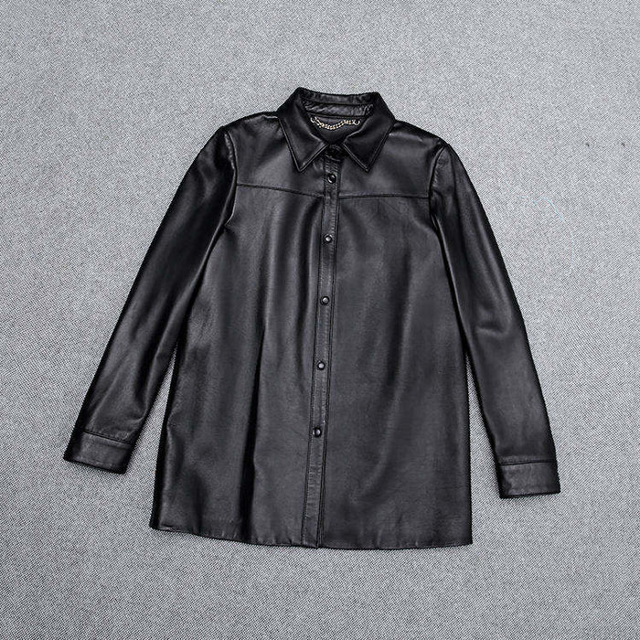 Sheepskin Leather Jacket front