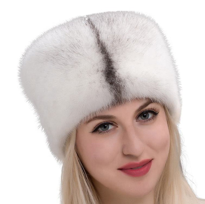 Mink Fur Winter Hat front