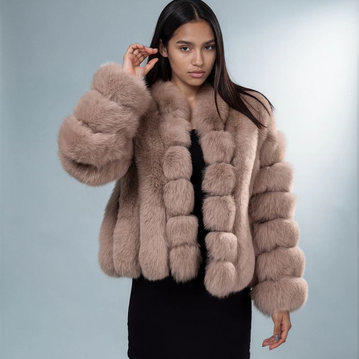 Andermatt Cropped Fox Fur Coat