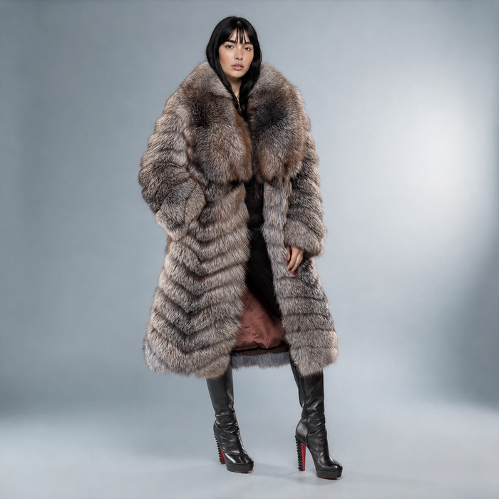 Courchevel Long Fox Fur Coat