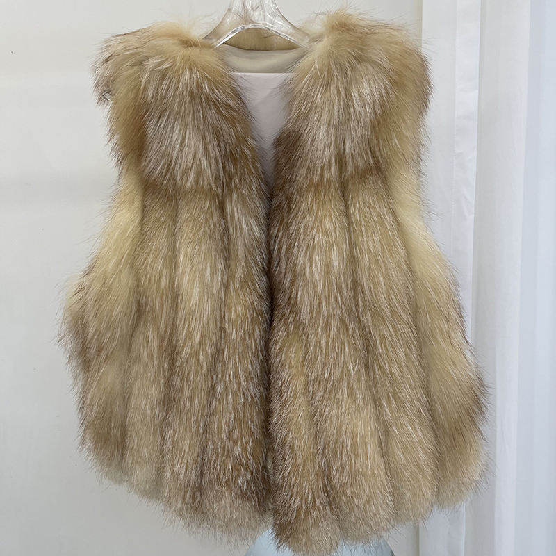 Fox Fur Jacket Vest closeup