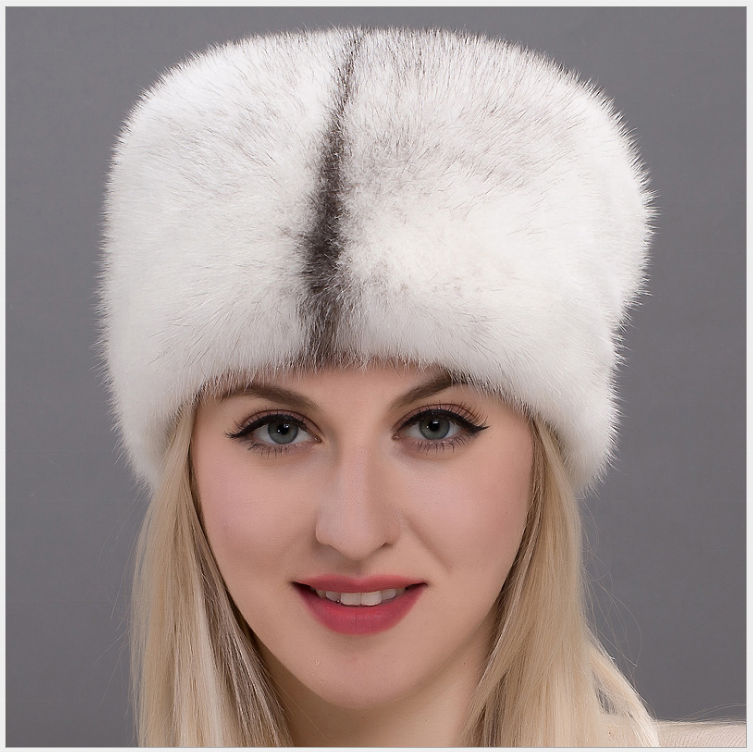 Mink Fur Winter Hat detail