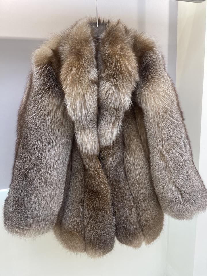 Sable Fox Fur Lapel Coat styled