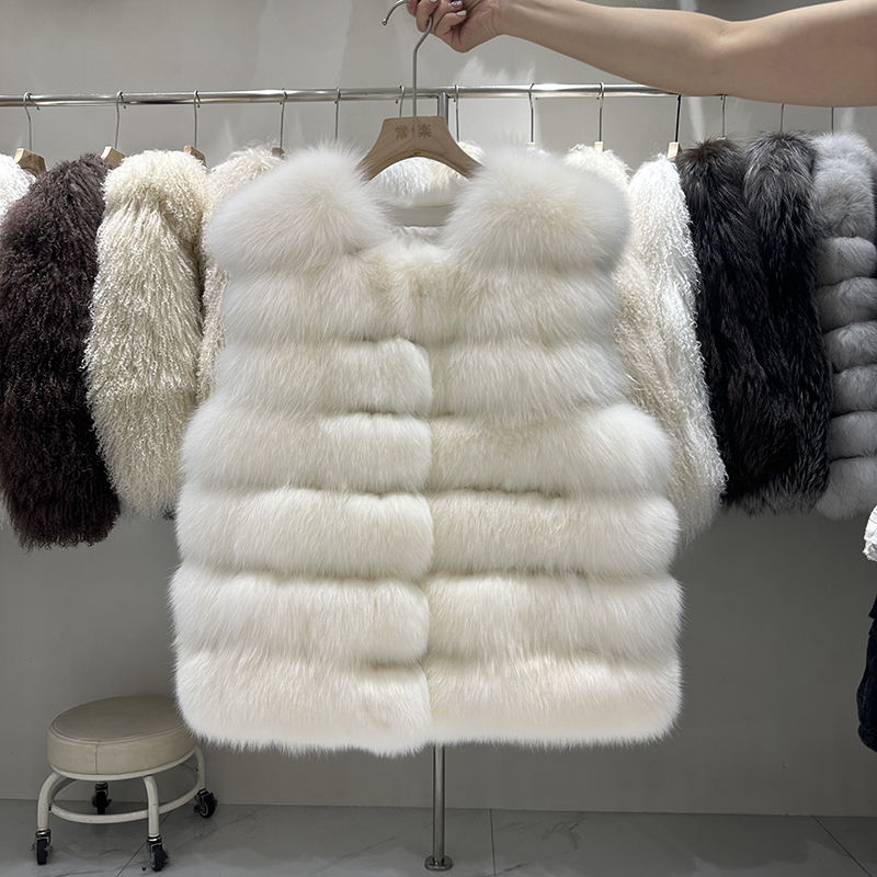 Fox Fur Vest detail