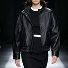 Trondheim Spliced Bomber Leather Jacket