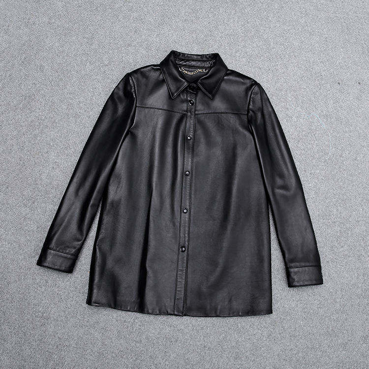 Sheepskin Leather Jacket front