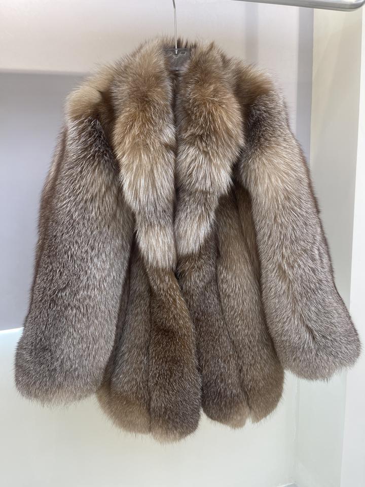 Sable Fox Fur Lapel Coat back
