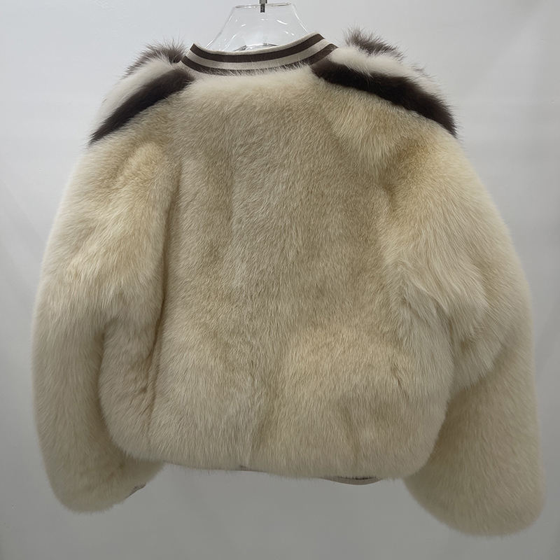 Silver Fox Fur Parka full length