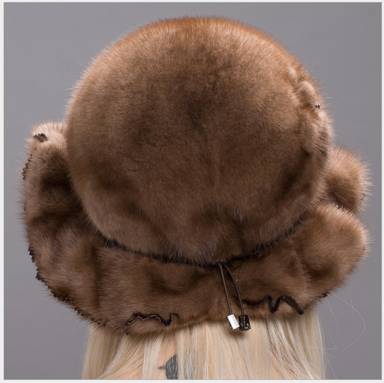 Vintage Beaver Fur Hat back