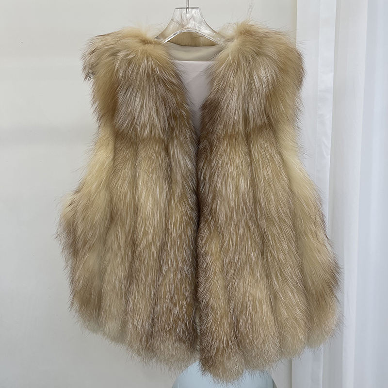 Fox Fur Jacket Vest back