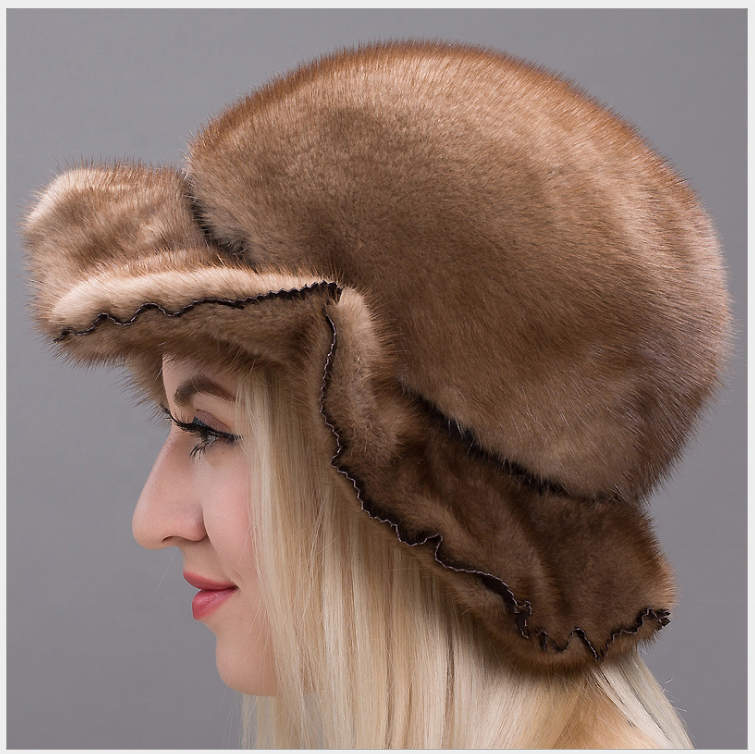 Vintage Beaver Fur Hat detail