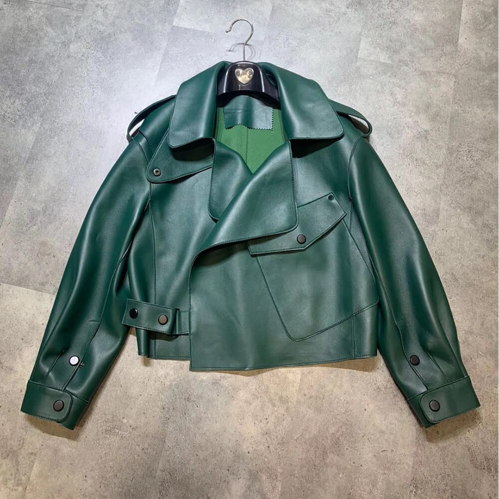 Sheep leather motorbike jacket, colour range