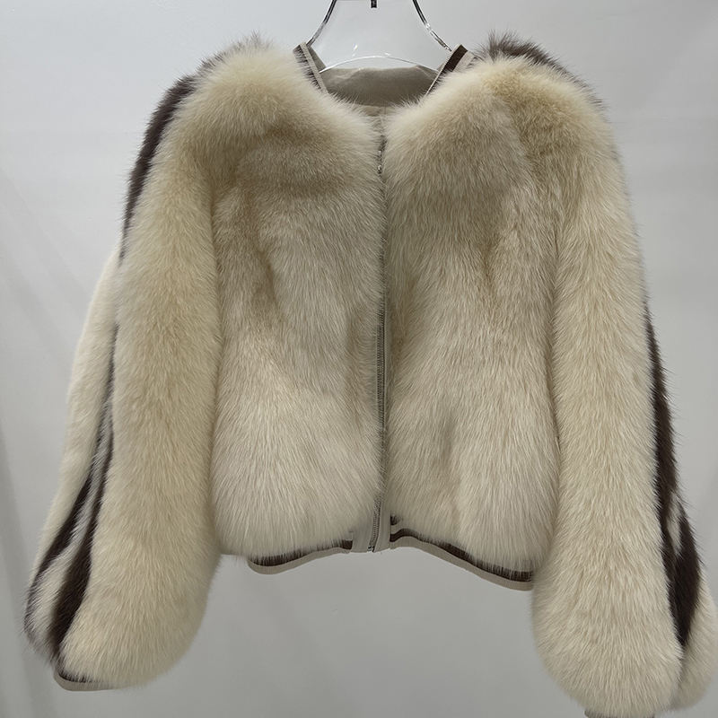 Silver Fox Fur Parka back