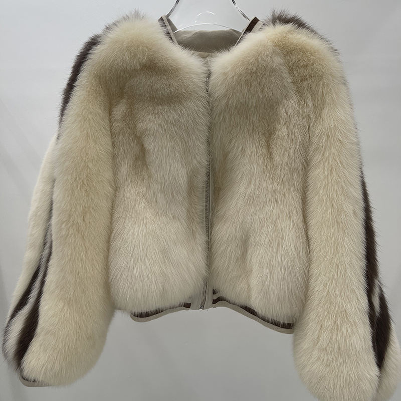 Silver Fox Fur Parka styled