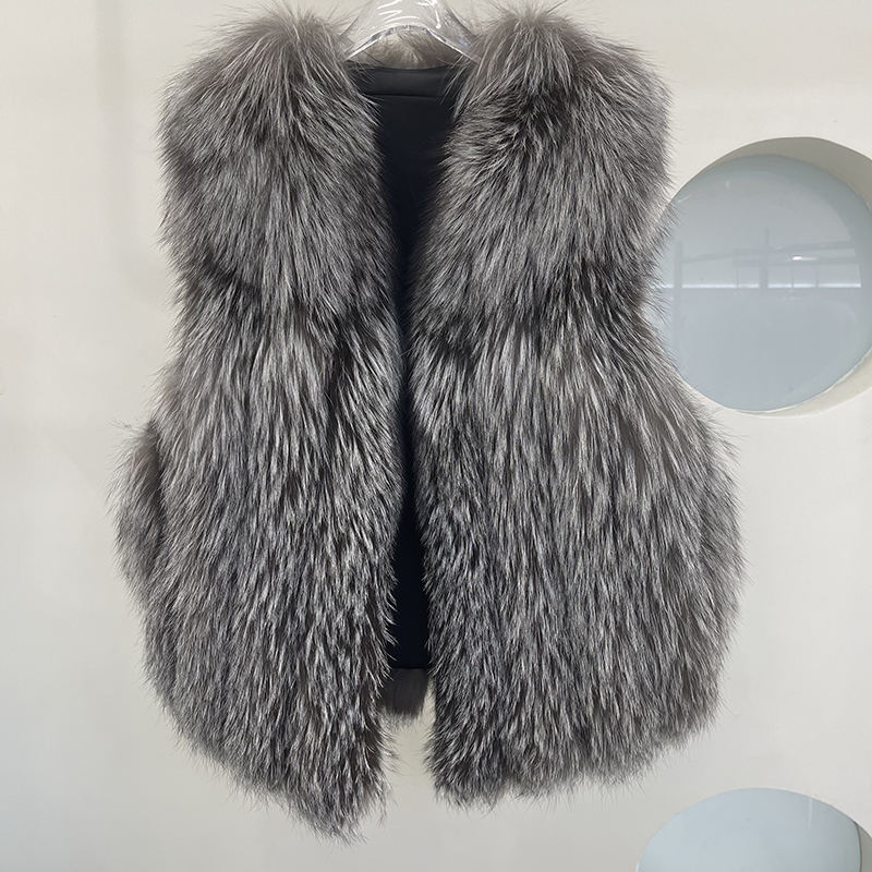 Fox Fur Jacket Vest detail