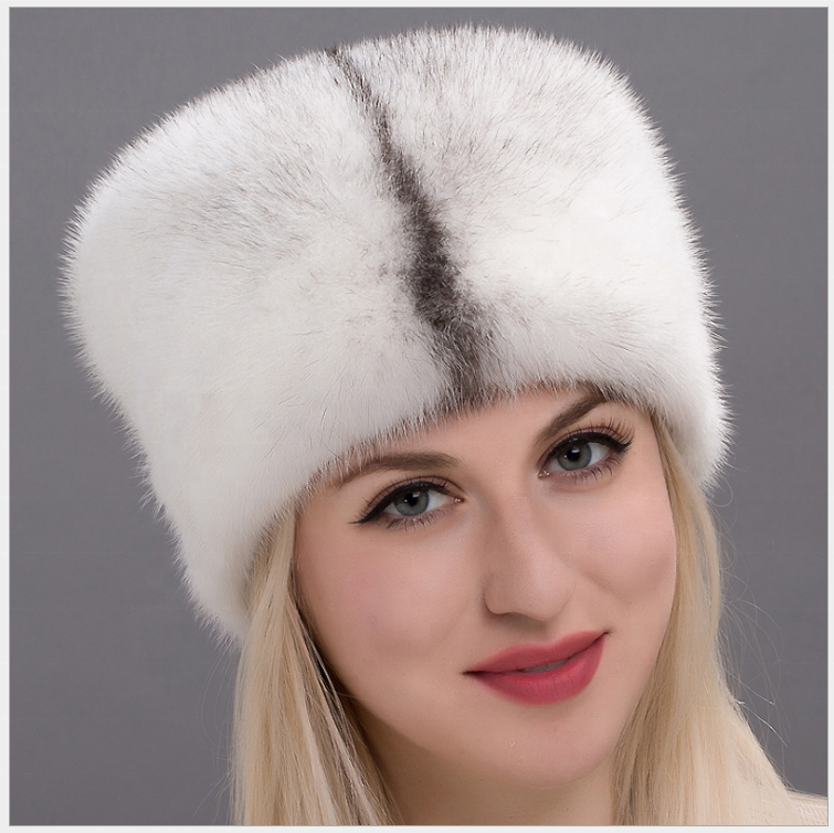 Mink Fur Winter Hat back