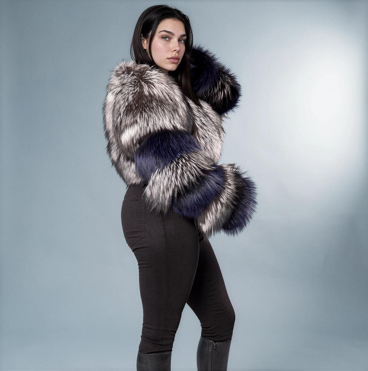 St. Moritz Silver Fox Fur Coat