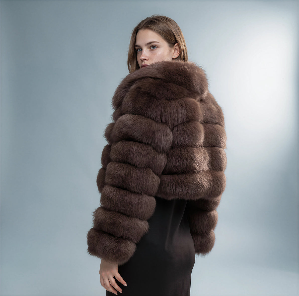 Innsbruck Cropped Fox Fur Jacket