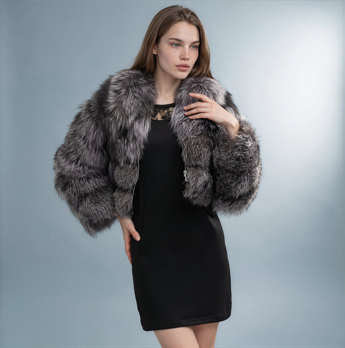 Chamonix Silver Fox Fur Jacket