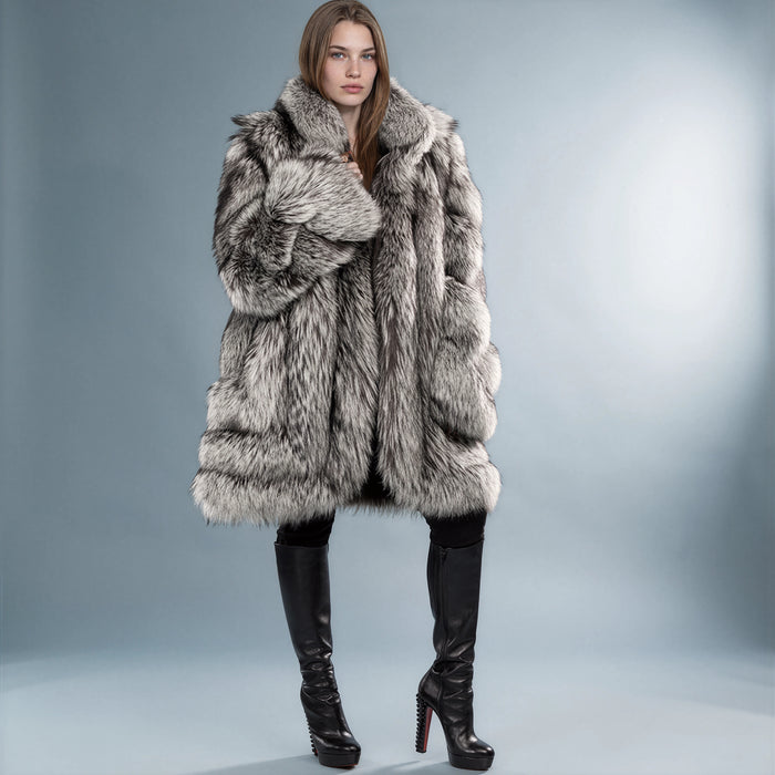 Gstaad Full-Pelt Fox Fur Coat