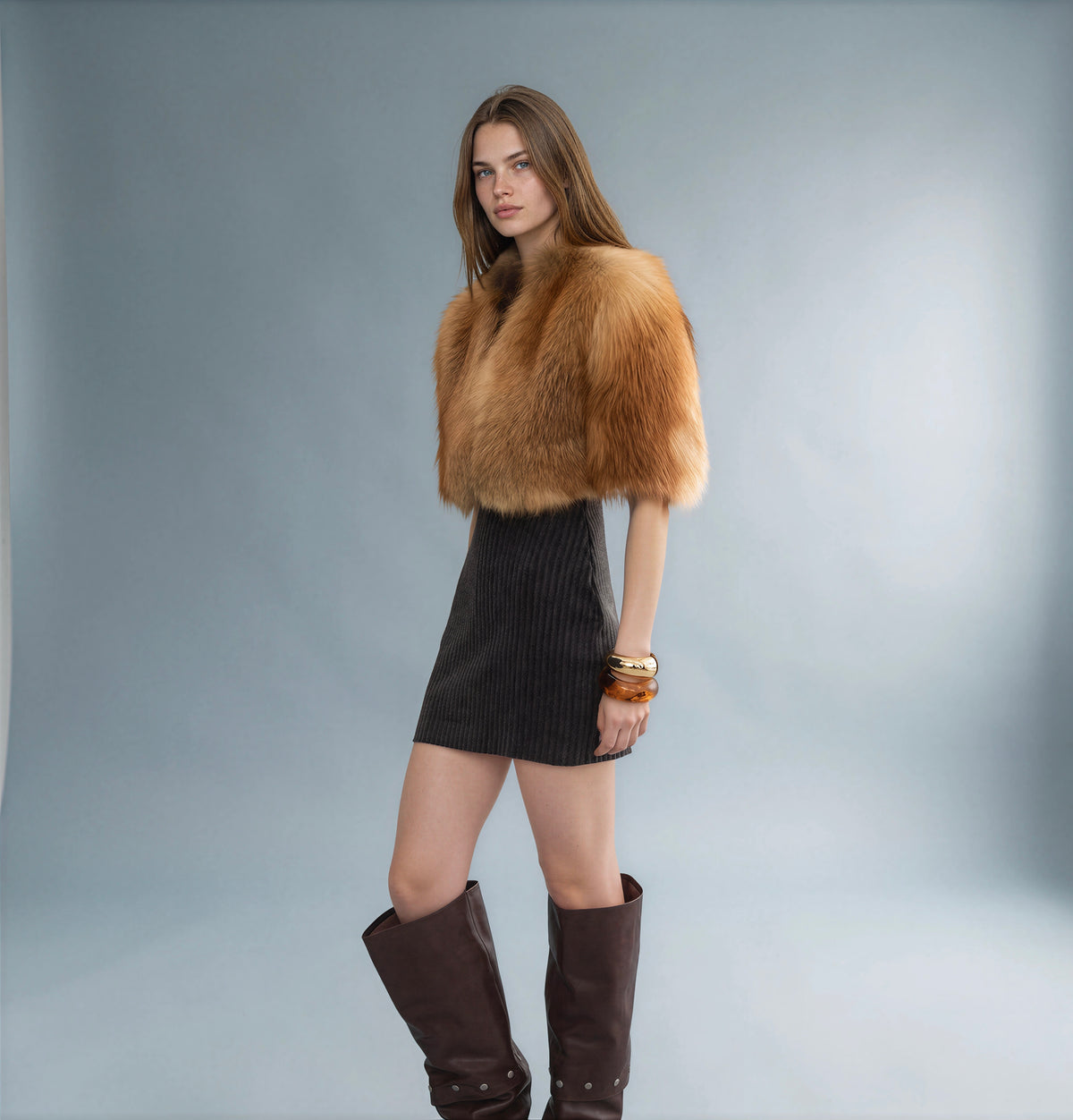Lech Reversible Fox Fur Overcoat