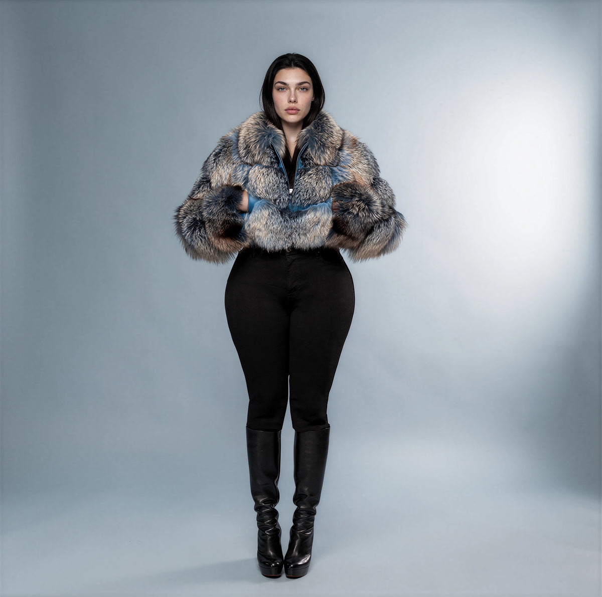 Verbier Fox Fur Coat — Extended Sizes