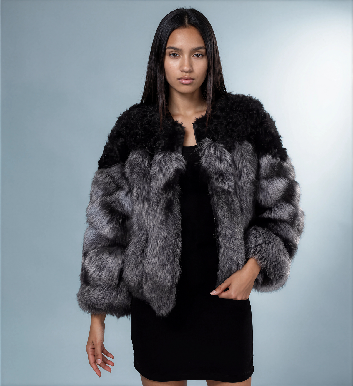 Hammerfest Arctic Fox Fur Poncho Coat