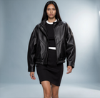 Trondheim Spliced Bomber Leather Jacket