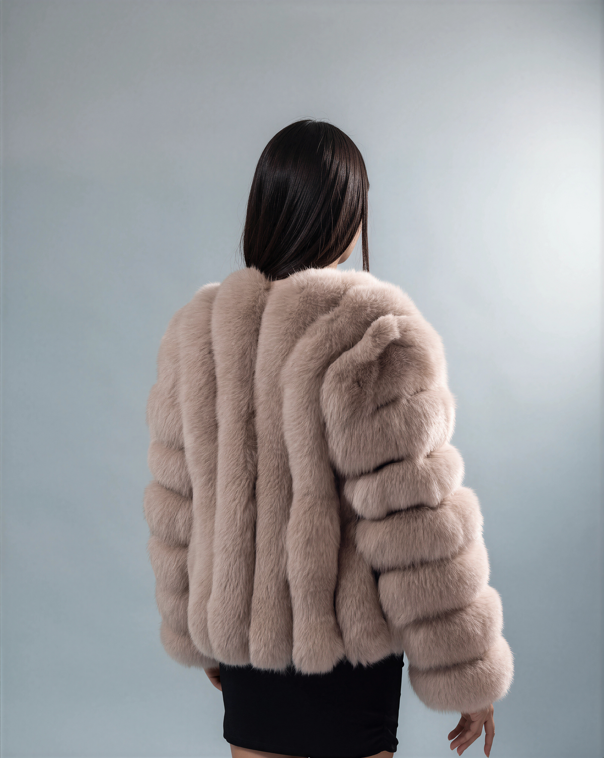 Andermatt Cropped Fox Fur Coat