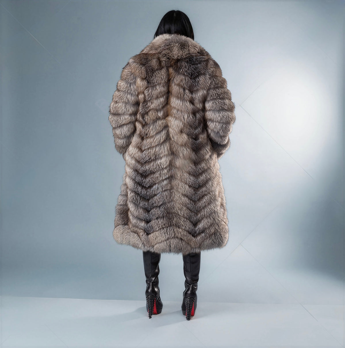 Courchevel Long Fox Fur Coat