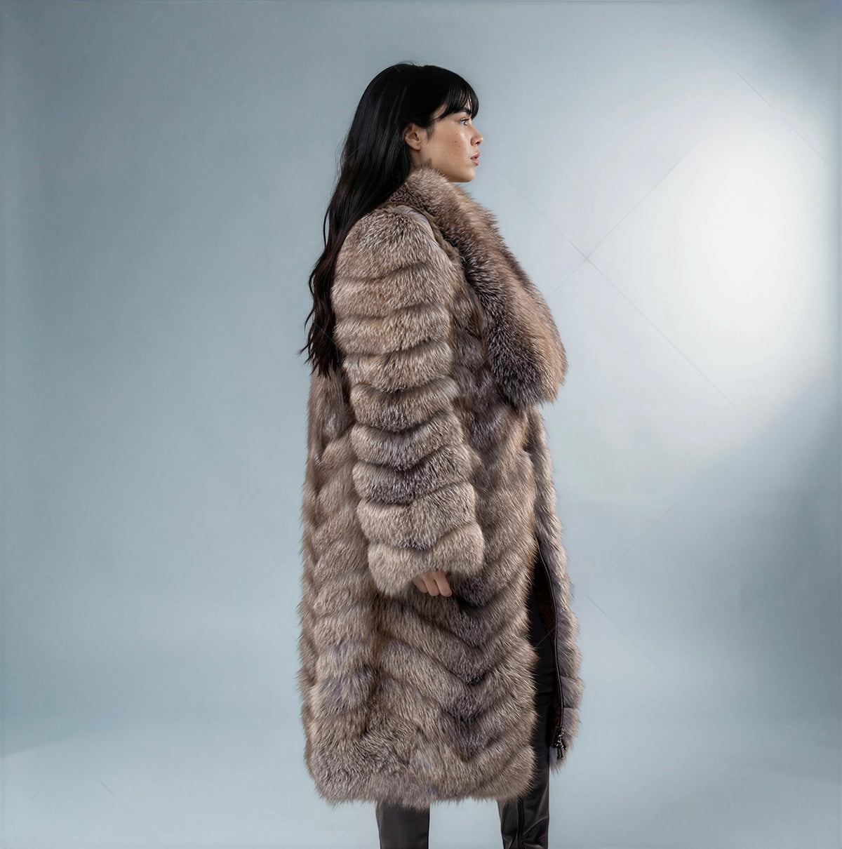 Courchevel Long Fox Fur Coat