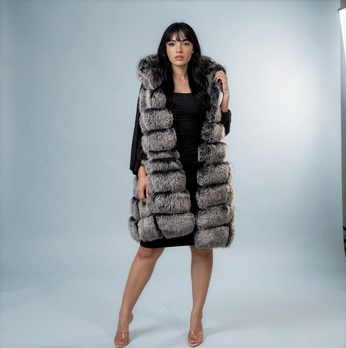 Geilo Fox Fur Trench Gilet