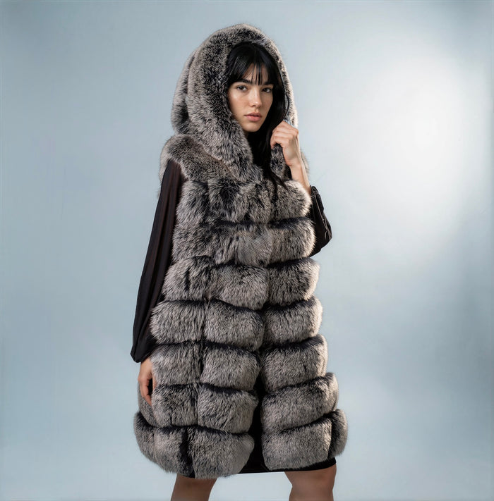 Geilo Fox Fur Trench Gilet