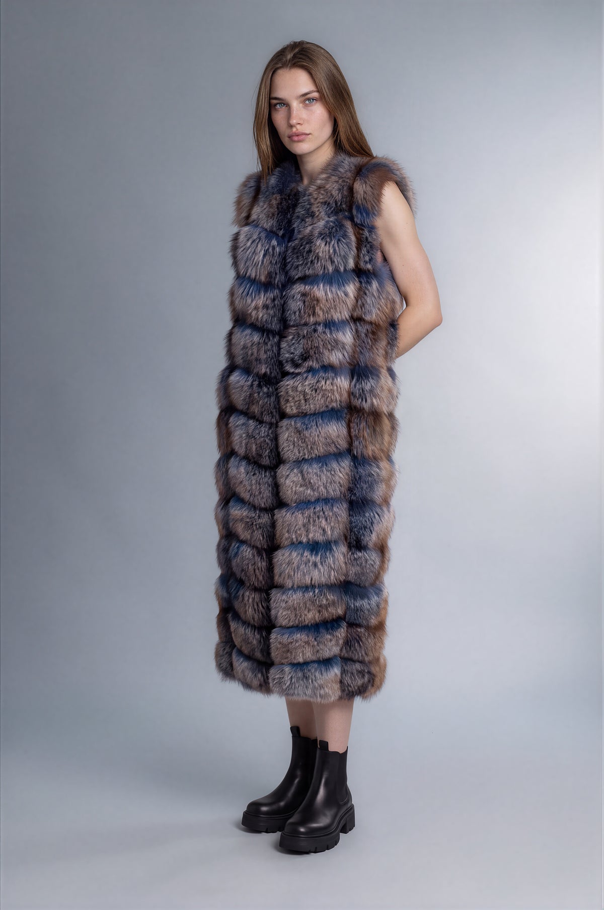Cortina Fox Fur Long Gilet
