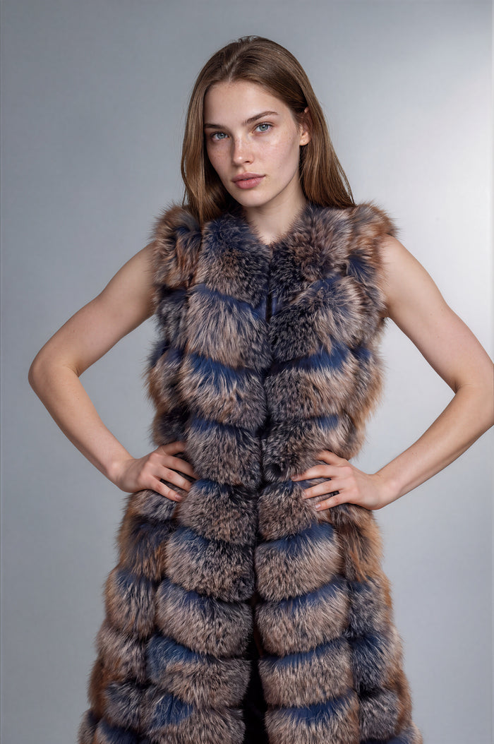 Cortina Fox Fur Long Gilet