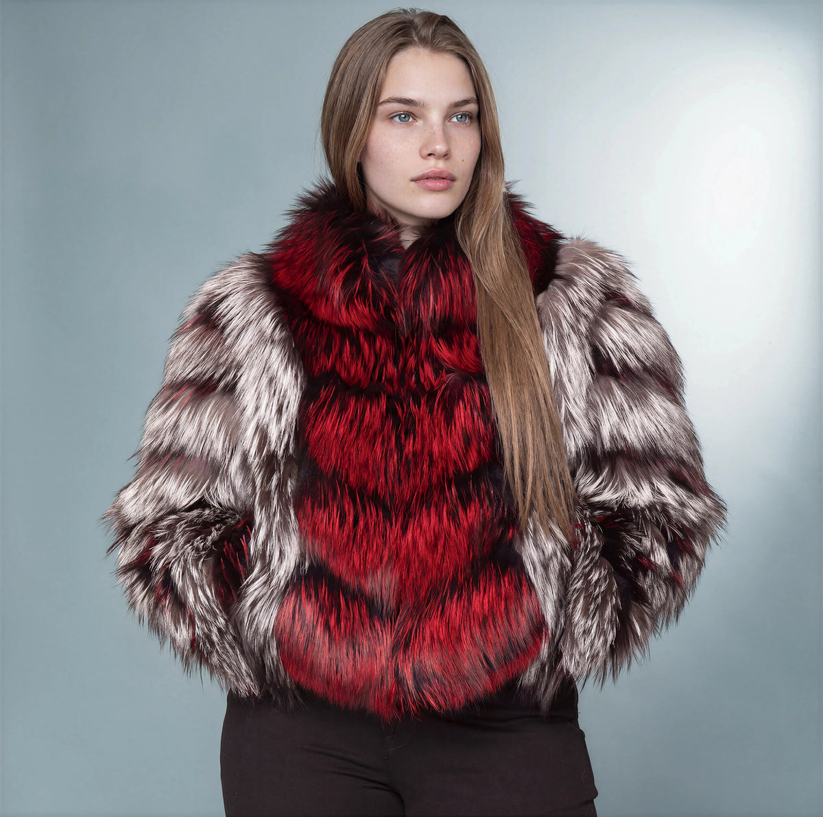 Kirkenes Silver Fox Fur Coat